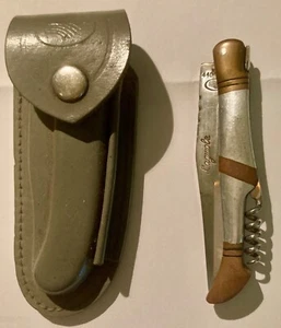LAGUIOLE 2 pièces couteau pliant avec son étui en cuir - Photo 1/10