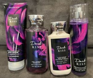 Lot of 4 Bath & Body Works DARK KISS - Body Gel & Body Cream & Mist & Lotion