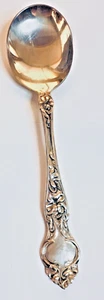 1 VIOLET BY WALLACE STERLING 5 3/4" CREAM SOUP SPOON LITTLE USE NO MONO HAVE 12 - Picture 1 of 4
