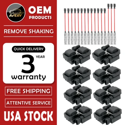 8 Ignition Coil + Spark Plug Wires For Mercedes-Benz CLK ML E320 E430 G500 UF359 Foto 1 de 4