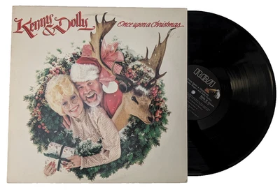 Kenny Rogers Dolly Parton Once Upon A Christmas 1984 RCA Reocrd LP Vinyl EX - Image 1 of 4