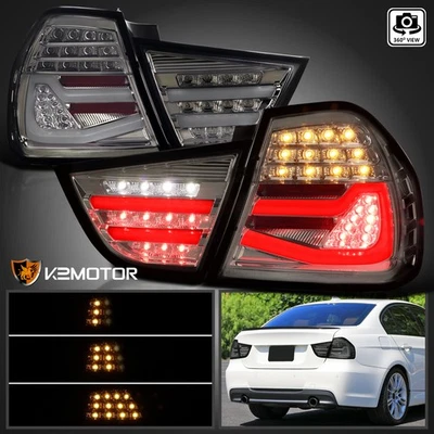 Fits 2009-2011 BMW E90 3-Series Sedan Smoke LED Tail Lights Sequential Signal Foto 1 de 4