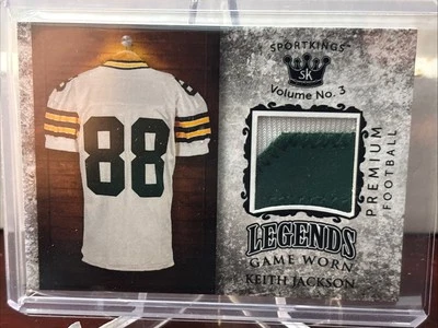 2022 Sportkings Volume 3 Legends Game Worn Premium Materials Black Keith Jackson - Image 1 of 3