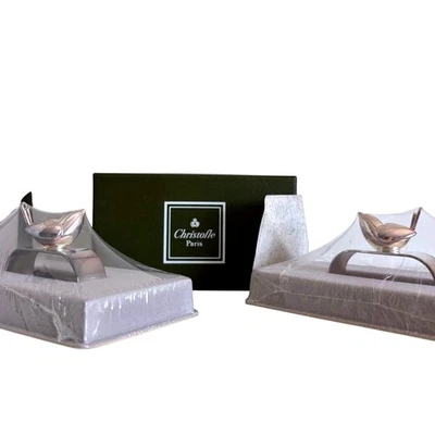 Christofle Silver Plate Bird Napkin Ring Holder Piccolo Silverplate Vtg New - Image 1 of 4