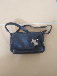 Vera Bradley Crossbody Bag Stitch Pattern And Polka Dot Inside Black - Picture 1 of 6