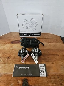 Spinning Trio Pedal 3 Way Indoor Cycling Pedal Threaded Set Of 2 #7915 NOB G4 - Picture 1 of 9