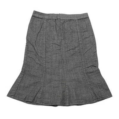Banana Republic | Gray Wool Textured Flared Above Knee Skirt | Women's Size 4 - Image 1 of 4