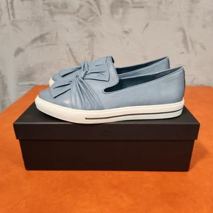 NEW LE SANSA  ISSY BLUE WOMENS Leather Loafer Shoes SIZE 39 - Picture 1 of 9