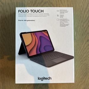 Logitech Combo Touch iPad Air Keyboard Folio Case -4th gen- UK - open & not used - Picture 1 of 2