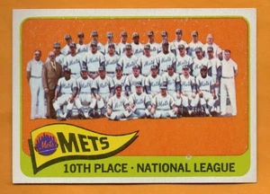 Carta squadra Topps New York Mets 1965 numero alto 551 EX+ - Foto 1 di 2