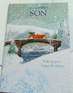 Tarjeta de felicitación de Navidad de hijo... a un hijo maravilloso - Imagen 1 de 4
