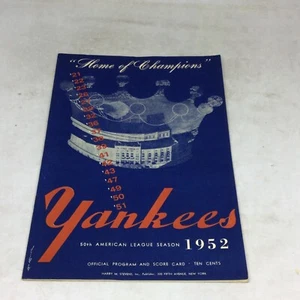 1952 NEW YORK YANKEES Vs. WASHINGTON SENATORS (Mantle,Rizzuto) *RARE* - Picture 1 of 6