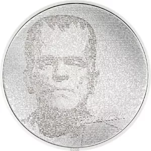Moneda de acabado a prueba de plata Frankenstein 2023 $5 1 oz Cook Island CIT - Imagen 1 de 5