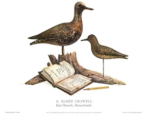 Shorebird Decoy Art Print LTD Ed. Crowell Sanderling Plover Bird Decoy 5943b - Picture 1 of 2