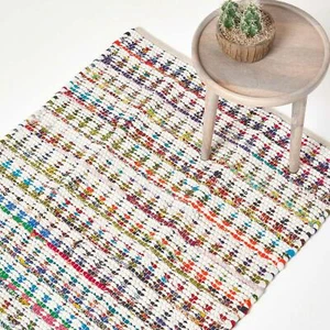 100% Cotton Handmade Multi Colour Chindi Rug Area Rag Rugs Mat Runner - Picture 1 of 21