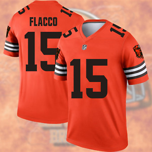 SALE!! J.Flacco #15 Cleveland Football Brown Name & Number Printed Jsy Shirt