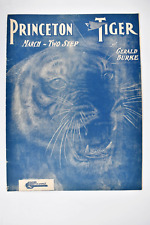 Princeton Tiger March-Two Step Gerald Burke Vintage Sheet Music