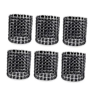 Napkin Rings, Pack of 120 Rhinestone Napkin Rings Black(Pack of 120) Modern - Picture 1 of 8