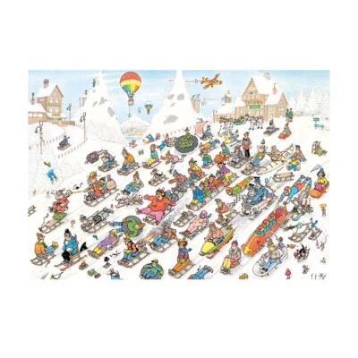 Jumbo It's All Going Downhill  2000 Piece Jigsaw Puzzle By Jan van Haastere - image 1 of 3