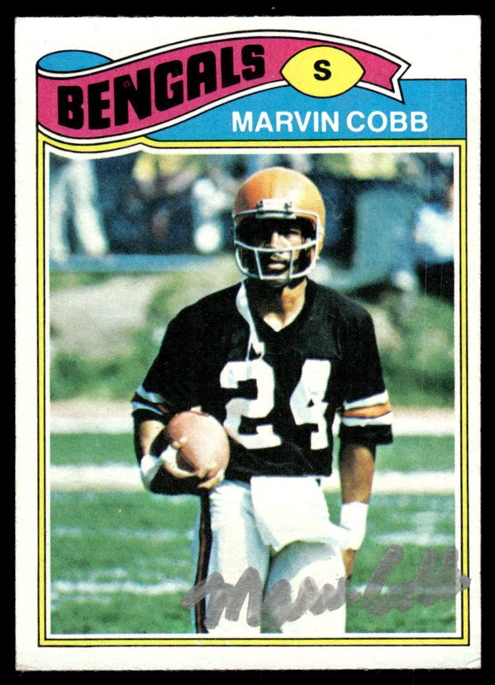 Marvin Cobb Signed CINCINNATI BENGALS Card   1977 Topps - Image 1 of 1