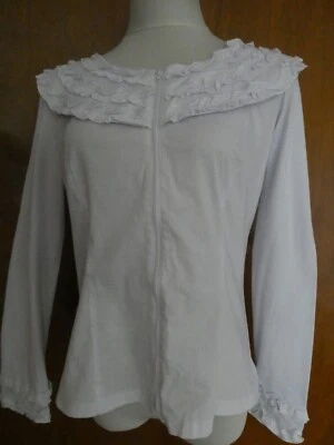 Kenar Women's Cotton Detailed Long Sleeves Tunic Top Blouse Size Large - Image 1 of 4