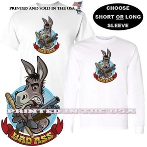 Camiseta Bad Ass Burro Milicia Soldado Armas Dibujos Animados Arte Gráfico S-5X - Imagen 1 de 4