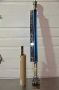 Jerguson Mini-Mag MMAG-ST/SW Magnicator Magnetic Level Gauge w/ Extra Float - Picture 1 of 11