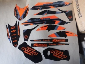 FLU DESIGNS PTS6 TEAM GRAPHICS KTM XCW XCWF EXC EXCF 2020 2021 125-500 - Picture 1 of 1