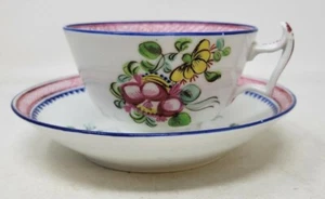 English New Hall Porcelain Tea Cup & Saucer Late 18th - Marked  - Picture 1 of 9