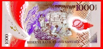 Vanuatu 1000 Vatu 2014 P 13 Polymer UNC (TK 14 401) - Image 1 of 2