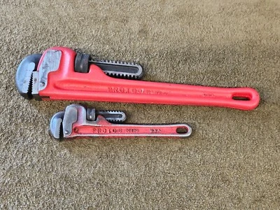 2 Proto Adjustable Pipe Monkey Wrench Set 808HD 814HD USA Hand Tool Heavy Duty - Image 1 of 4