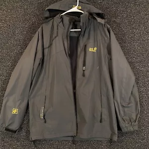 JACK WOLFSKIN Jacket Mens M/L Grey Vogue Water Pro Sport Oscillator Series Hood - Picture 1 of 12