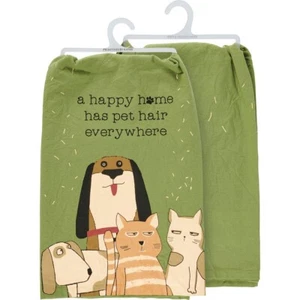 Primitives by Kathy Happy Home Cabello Mascota Plato Cocina Toalla 116255 Nueva - Imagen 1 de 3