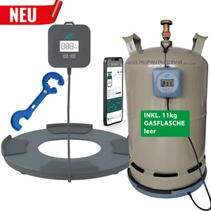 Gas Füllstandsanzeiger inkl. Gasflasche 11 kg leer Gaswaage Gasflaschenwaage - Bild 1 von 12