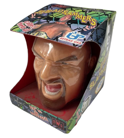 WCW Wrestling Goldberg Head Mug Coffee Cup Plastic NWO Head Slammers 1999 10oz!! Cover