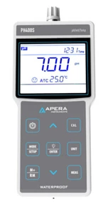 Kit de medidor de pH portátil Apera PH400S, precisión de 0,01 pH, 500 grupos de almacenamiento de datos - Imagen 1 de 5