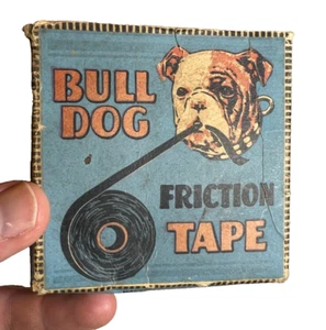 Antique Bulldog Friction Tape by Boston Woven Hose & Rubber Co 1930s - 1940s - Picture 1 of 9