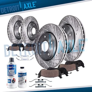 Front and Rear DRILLED Rotors + Brake Pads Kit for BMW 323i 325i 328i E46 - Picture 1 of 7