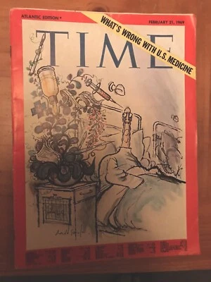 Time Magazine 1969 Whats Wrong US Medicine Nixon Vietnam Munch Art Vintage Ads - Image 1 of 4