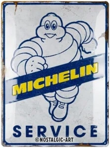 Letrero de metal en relieve Michelin Service 400 mm x 300 mm - Imagen 1 de 3