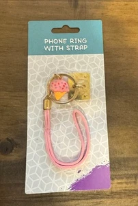 Greenbrier Inc. Bague téléphone avec sangle rose et breloque cône crème glacée - Neuve - Photo 1 sur 1