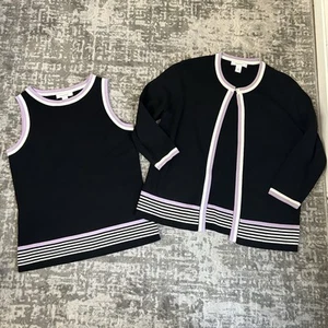 dressbarn Pullover Twin Set Größe Small ärmellos flach Strick Top & Cardigan - Bild 1 von 9