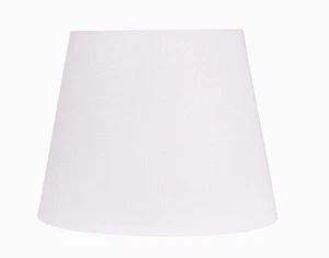 Better Homes & Gardens 10"D x 14"W x11"H Tall White Linen Fabric Drum Lamp Shade - Picture 1 of 5