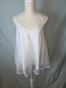 Eri + Ali by Anthropologie Gr. L grau weiß gestreift ärmellos Lagenlook Bluse Neu mit Etikett - Bild 1 von 11