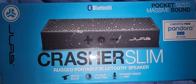 Jlab Audio Crasher Slim Rugged Portable Bluetooth Speaker 10 Hours of Playtime - Image 1 of 3