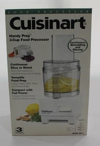 Cuisinart Handy Prep 3 Cup Food Processor DFP-3 Slice Shred Cream Whip - Picture 1 of 11