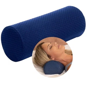 Memory Foam Cervical Neck Pillow, Round - Contoured Design to Support Neck an... - Picture 1 of 7
