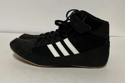 Adidas Men's/Boys Size 5.5 HVC 2 Wrestling Shoes Black Sneakers - Image 1 of 4