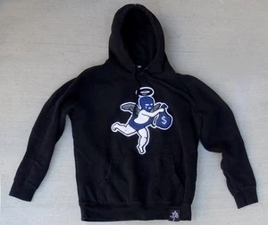 Hasta Muerte Angel w/ Money Bag Hoodie Sweatshirt M Medium Black Pullover Hoody - Picture 1 of 5