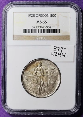 1928 Oregon Dollar.  Commemorative.  In NGC Holder.  MS65.  L 244 - Image 1 of 2